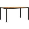 Trädgårdsbord med akaciaträ svart 150x90x75 cm konstrotting vidaXL – miniatyr 2