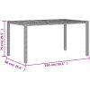 Trädgårdsbord med akaciaträ svart 150x90x75 cm konstrotting vidaXL – miniatyr 11