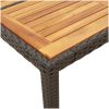 Trädgårdsbord med akaciaträ svart 150x90x75 cm konstrotting vidaXL – miniatyr 8