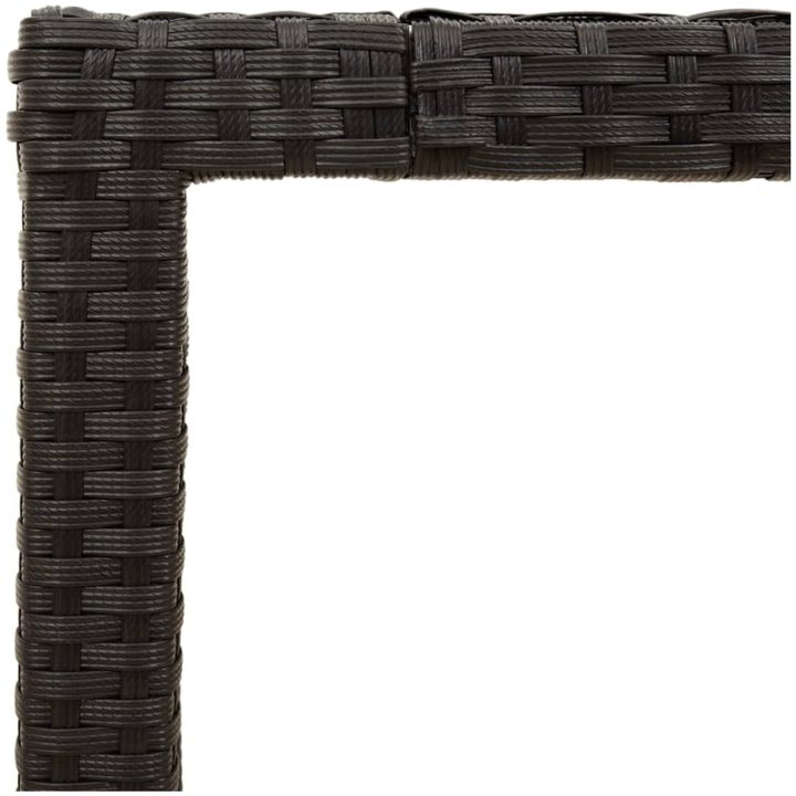 Trädgårdsbord med akaciaträ svart 150x90x75 cm konstrotting vidaXL – bild 9