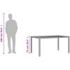 Trädgårdsbord med akaciaträ svart 150x90x75 cm konstrotting vidaXL – miniatyr 10