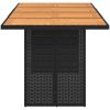 Trädgårdsbord med akaciaträ svart 190x80x74 cm konstrotting vidaXL – miniatyr 4
