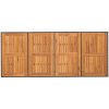 Trädgårdsbord med akaciaträ svart 190x80x74 cm konstrotting vidaXL – miniatyr 7