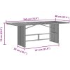 Trädgårdsbord med akaciaträ svart 190x80x75 cm konstrotting vidaXL – miniatyr 11