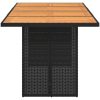 Trädgårdsbord med akaciaträ svart 190x80x75 cm konstrotting vidaXL – miniatyr 5