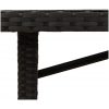 Trädgårdsbord med akaciaträ svart 190x80x75 cm konstrotting vidaXL – miniatyr 9