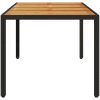 Trädgårdsbord med akaciaträ svart 190x90x75 cm konstrotting vidaXL – miniatyr 5