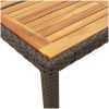 Trädgårdsbord med akaciaträ svart konstrotting vidaXL 90 x 90 x 75 cm – miniatyr 8
