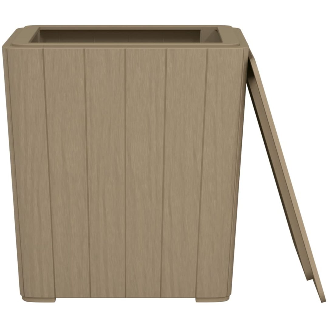Trädgårdsbord med avtagbart lock ljusbrun polypropen vidaXL – bild 4