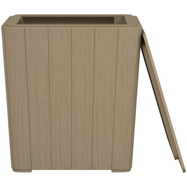 Trädgårdsbord med avtagbart lock ljusbrun polypropen vidaXL – bild 4
