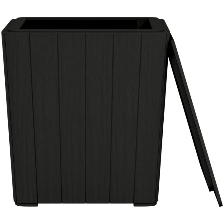 Trädgårdsbord med avtagbart lock svart polypropen vidaXL – bild 4