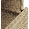 Trädgårdsbord med glasskiva beige 100x55x73 cm konstrotting vidaXL – miniatyr 12