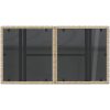 Trädgårdsbord med glasskiva beige 100x55x73 cm konstrotting vidaXL – miniatyr 9