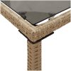 Trädgårdsbord med glasskiva beige 115x54x74 cm konstrotting vidaXL – miniatyr 8