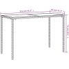 Trädgårdsbord med glasskiva beige 115x54x74 cm konstrotting vidaXL – miniatyr 10