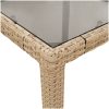 Trädgårdsbord med glasskiva beige 190x90x75 cm konstrotting vidaXL – miniatyr 8
