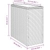 Trädgårdsbord med glasskiva beige 58x27,5x55 cm konstrotting vidaXL – miniatyr 11