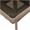 Trädgårdsbord med glasskiva beige 80x80x75 cm konstrotting vidaXL – miniatyr 8
