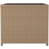 Trädgårdsbord med glasskiva beige konstrotting & härdat glas vidaXL – miniatyr 4