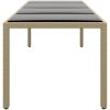 Trädgårdsbord med glasskiva beige konstrotting vidaXL – miniatyr 3