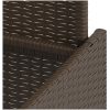 Trädgårdsbord med glasskiva brun 100x55x73 cm konstrotting vidaXL – miniatyr 12