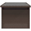 Trädgårdsbord med glasskiva brun 100x55x73 cm konstrotting vidaXL – miniatyr 6