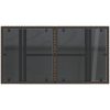 Trädgårdsbord med glasskiva brun 100x55x73 cm konstrotting vidaXL – miniatyr 9