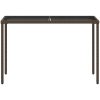 Trädgårdsbord med glasskiva brun 115x54x74 cm konstrotting vidaXL – miniatyr 4