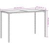 Trädgårdsbord med glasskiva brun 115x54x74 cm konstrotting vidaXL – miniatyr 10