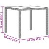 Trädgårdsbord med glasskiva brun 150x90x75 cm konstrotting vidaXL – miniatyr 11