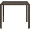 Trädgårdsbord med glasskiva brun 150x90x75 cm konstrotting vidaXL – miniatyr 5