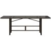 Trädgårdsbord med glasskiva brun 190x80x74 cm konstrotting vidaXL – miniatyr 6