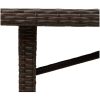 Trädgårdsbord med glasskiva brun 190x80x74 cm konstrotting vidaXL – miniatyr 9