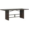 Trädgårdsbord med glasskiva brun 190x80x75 cm konstrotting vidaXL – miniatyr 2