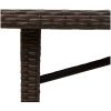 Trädgårdsbord med glasskiva brun 190x80x75 cm konstrotting vidaXL – miniatyr 8