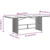 Trädgårdsbord med glasskiva brun 190x80x75 cm konstrotting vidaXL – miniatyr 10