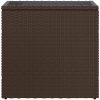 Trädgårdsbord med glasskiva brun 58x27,5x55 cm konstrotting vidaXL – miniatyr 5