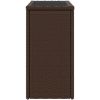 Trädgårdsbord med glasskiva brun 58x27,5x55 cm konstrotting vidaXL – miniatyr 6