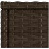 Trädgårdsbord med glasskiva brun 58x27,5x55 cm konstrotting vidaXL – miniatyr 9