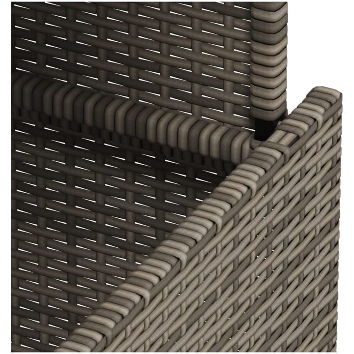 Trädgårdsbord med glasskiva grå 100x55x73 cm konstrotting vidaXL – bild 12