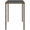 Trädgårdsbord med glasskiva grå 115x54x74 cm konstrotting vidaXL – miniatyr 5