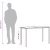 Trädgårdsbord med glasskiva grå 115x54x74 cm konstrotting vidaXL – miniatyr 9