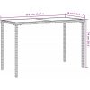 Trädgårdsbord med glasskiva grå 115x54x74 cm konstrotting vidaXL – miniatyr 10