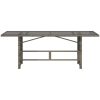 Trädgårdsbord med glasskiva grå 190x80x74 cm konstrotting vidaXL – miniatyr 6