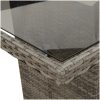 Trädgårdsbord med glasskiva grå 190x80x74 cm konstrotting vidaXL – miniatyr 8