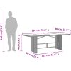 Trädgårdsbord med glasskiva grå 190x80x74 cm konstrotting vidaXL – miniatyr 10