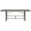 Trädgårdsbord med glasskiva grå 190x80x75 cm konstrotting vidaXL – miniatyr 4