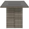 Trädgårdsbord med glasskiva grå 190x80x75 cm konstrotting vidaXL – miniatyr 5