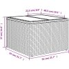 Trädgårdsbord med glasskiva grå 55x55x37 cm konstrotting vidaXL – miniatyr 9