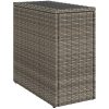 Trädgårdsbord med glasskiva grå 58x27,5x55 cm konstrotting vidaXL – miniatyr 2